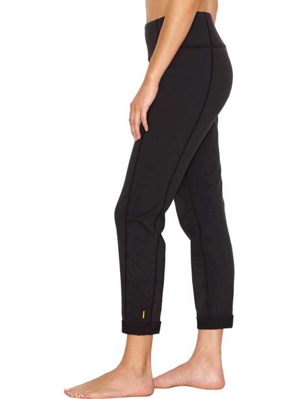 Lucy Women's Black Strong Is Beautiful Waistband Active Crop Pants Size XS